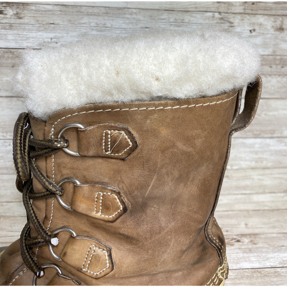 Soreal Boots Mens 8 Duck Brown Black Wool Liner Caribou Snow Waterproof main image 9